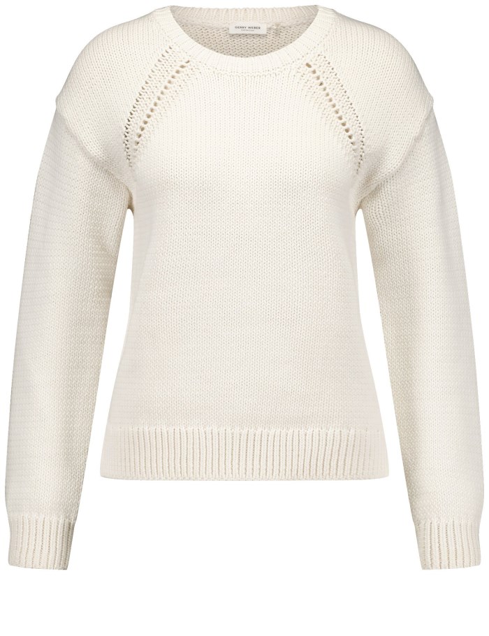 Gerry Weber Modern knitted jumper Strikkevarer Hvite | TQVX9922