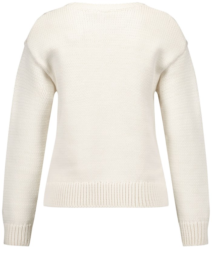 Gerry Weber Modern knitted jumper Strikkevarer Hvite | TQVX9922