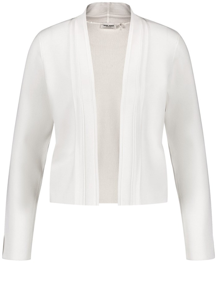 Gerry Weber Open cardigan in a fine rib knit Strikkevarer Hvite | HPZY3557