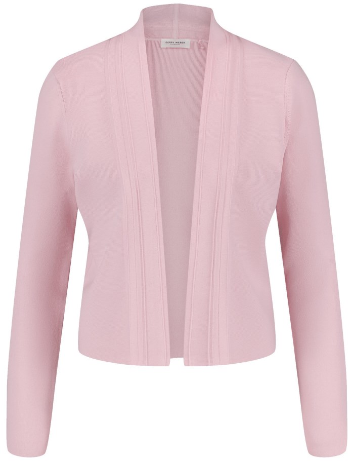 Gerry Weber Open cardigan in a fine rib knit Strikkevarer Rosa | QFYW1790