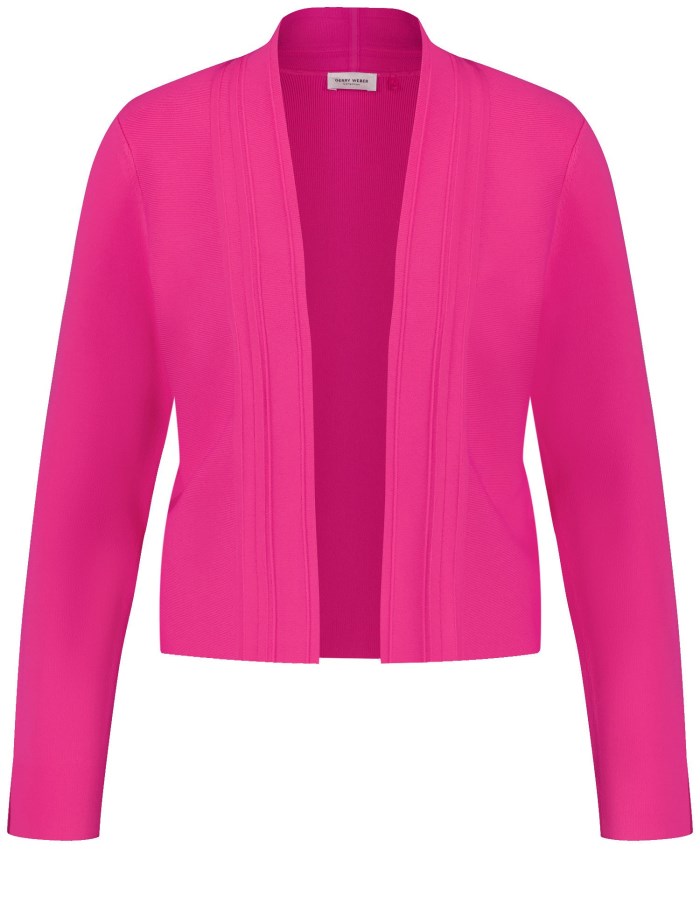 Gerry Weber Open cardigan in a fine rib knit Strikkevarer Rosa | RHYA4234