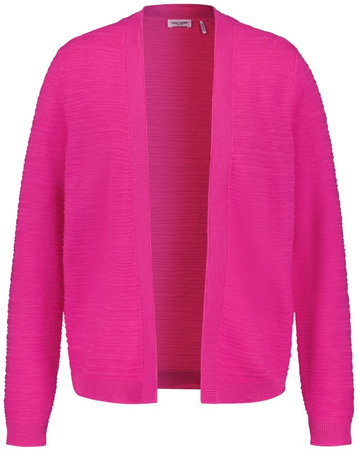 Gerry Weber Open cardigan made of cotton/linen Strikkevarer Rosa | NCCS0504