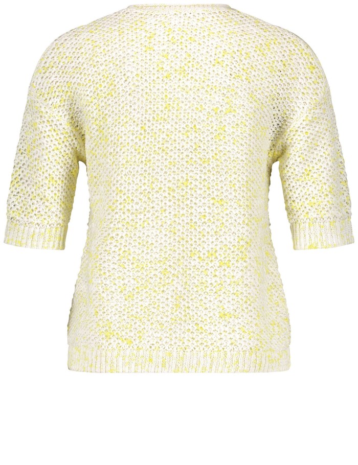 Gerry Weber Openwork jumper with mid-length sleeves Strikkevarer Gul | HBCY7661