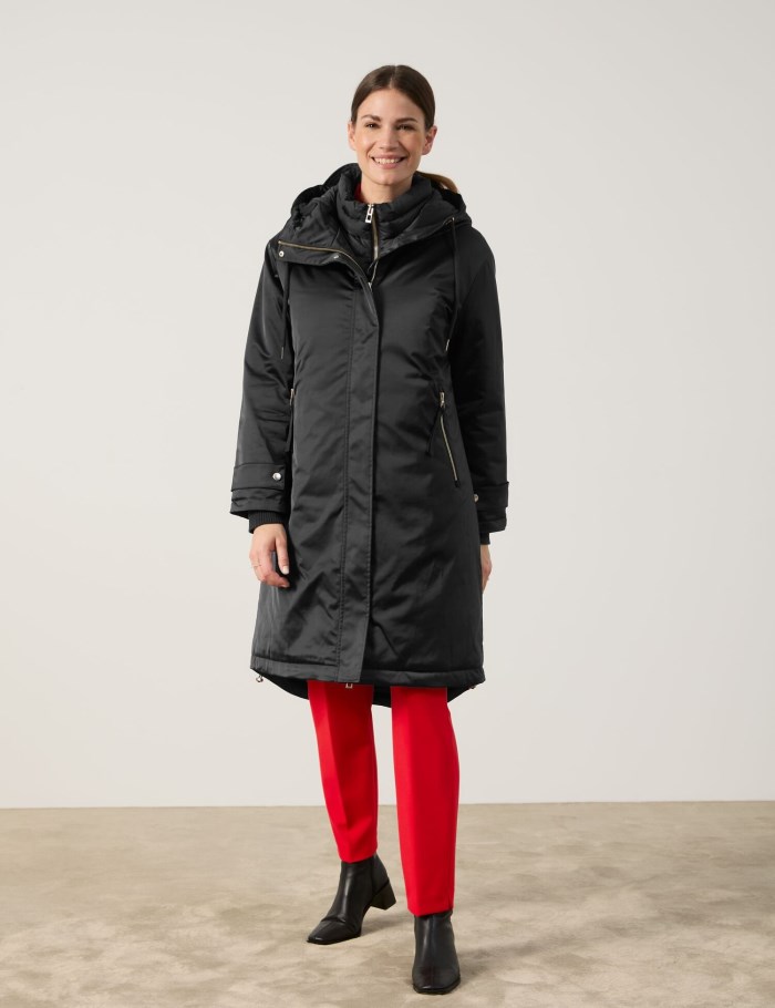 Gerry Weber Outdoor coat with a quilted insert Jakker Svarte | XHWV7951