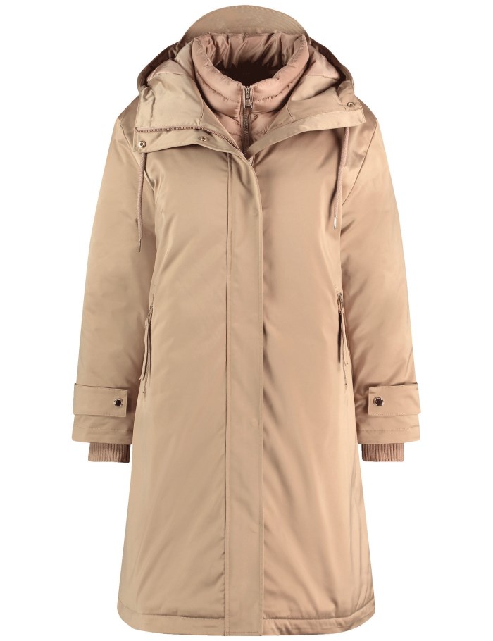 Gerry Weber Outdoor coat with a quilted insert Jakker Brune | HVNG9154