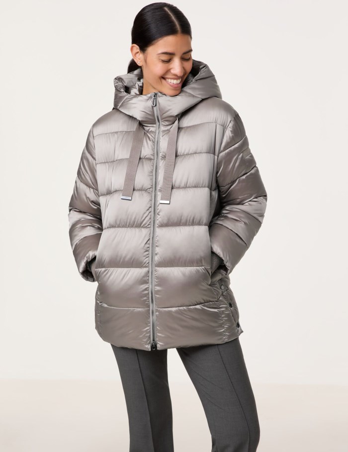 Gerry Weber Outdoor jacket with a subtle sheen Jakker Grå | QJAT7793