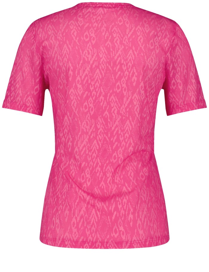 Gerry Weber Patterned T-shirt with a front print T-skjorte Rosa | TLSY3658