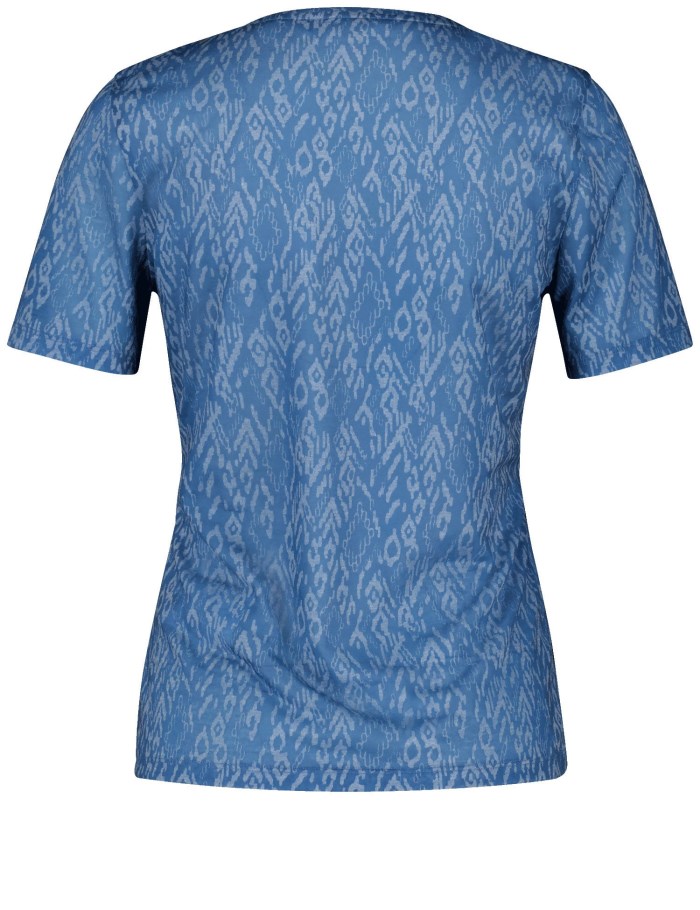 Gerry Weber Patterned T-shirt with a front print T-skjorte Blå | MMTL8060