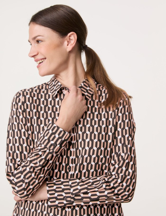 Gerry Weber Patterned blouse made of sustainable fabric Bluse Brune | ZVLJ9931