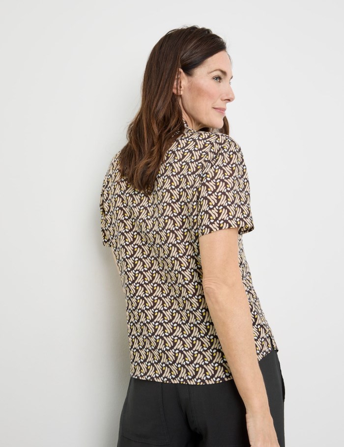 Gerry Weber Patterned blouse top Bluse Svarte | VUVD7529