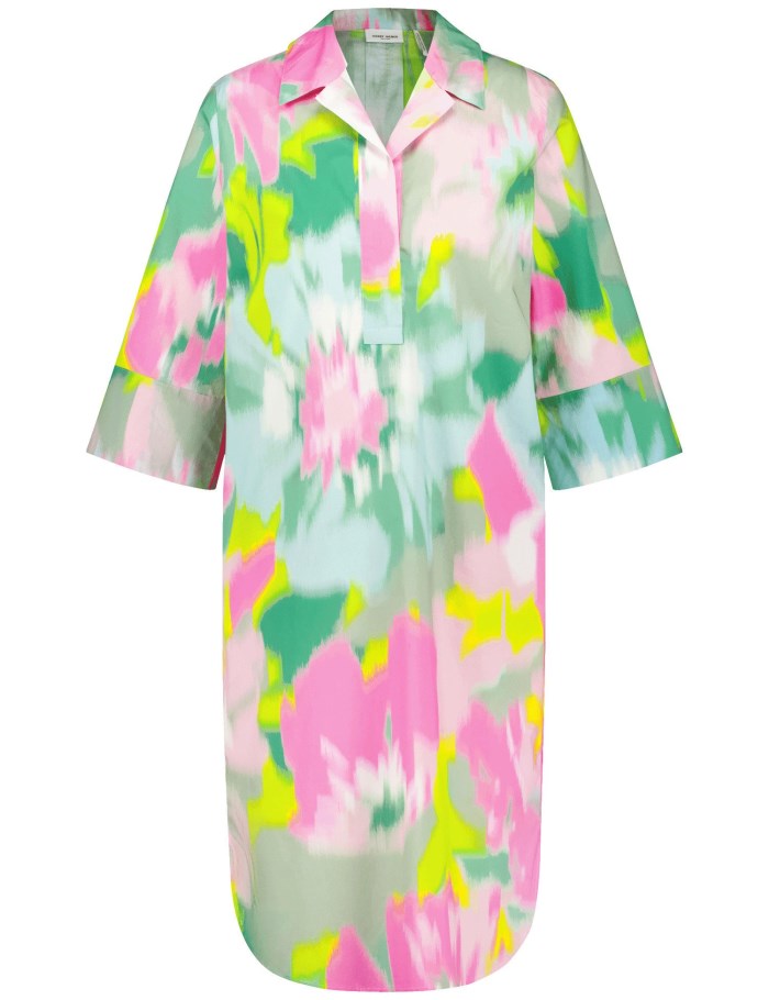 Gerry Weber Patterned dress with an inverted pleat Kjole Multicolor | VAFJ3328