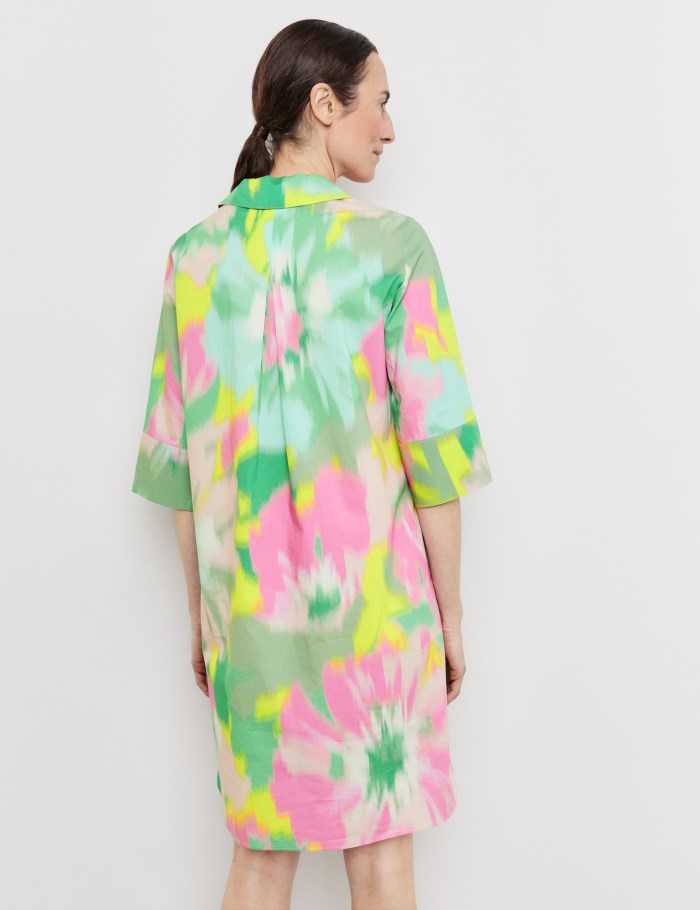 Gerry Weber Patterned dress with an inverted pleat Kjole Multicolor | VAFJ3328