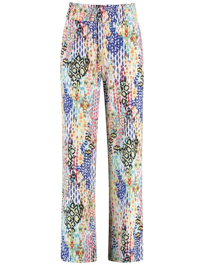 Gerry Weber Patterned pull-on trousers MIR꞉JA WIDE LEG Bukser Multicolor | RMVY3356