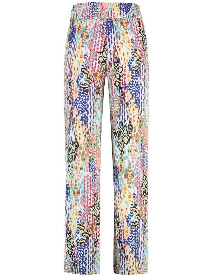 Gerry Weber Patterned pull-on trousers MIR꞉JA WIDE LEG Bukser Multicolor | RMVY3356