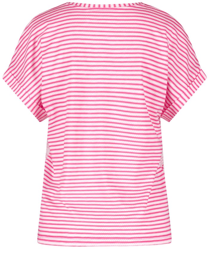 Gerry Weber Patterned short sleeve top with fabric panelling T-skjorte Rosa | CPSW5401