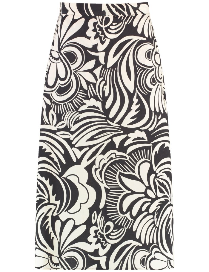 Gerry Weber Patterned skirt with slits Skjørt Svarte | JLJO0319