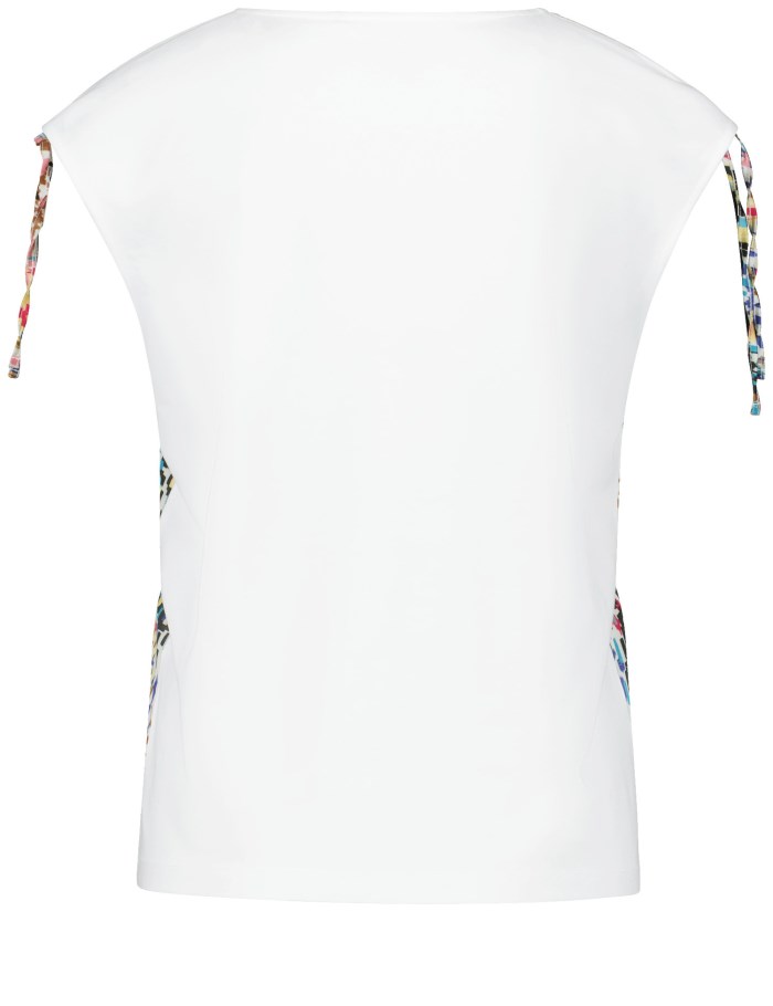 Gerry Weber Patterned top with gathers T-skjorte Multicolor | QTXB5787