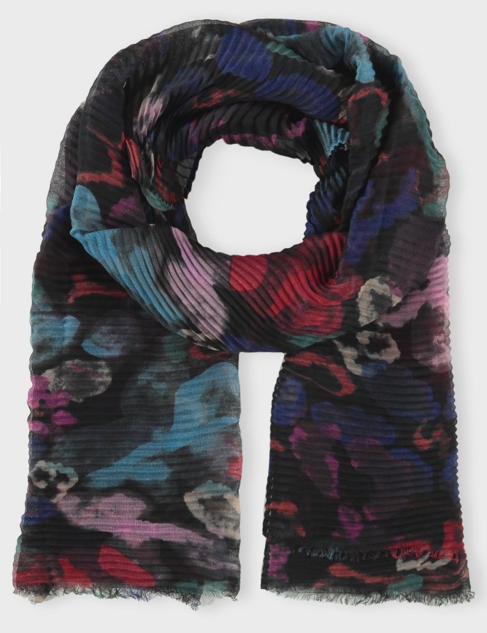 Gerry Weber Pleated scarf with a floral pattern Skjerf Multicolor | ZNGQ1082