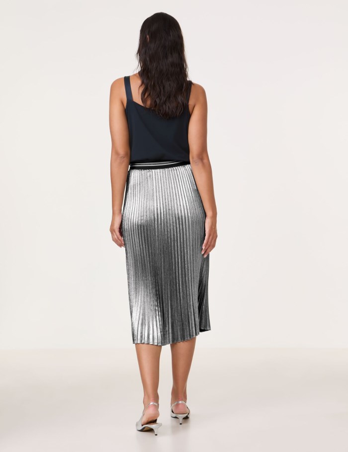 Gerry Weber Pleated skirt with a shiny finish Skjørt Grønn | JVGK8532