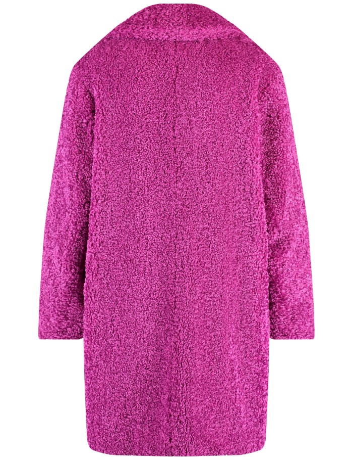 SAMOON Plush coat made of faux fur Jakker Rosa | VYLL0839