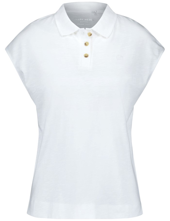 Gerry Weber Polo shirt with short sleeves T-skjorte Hvite | ZSQX0381