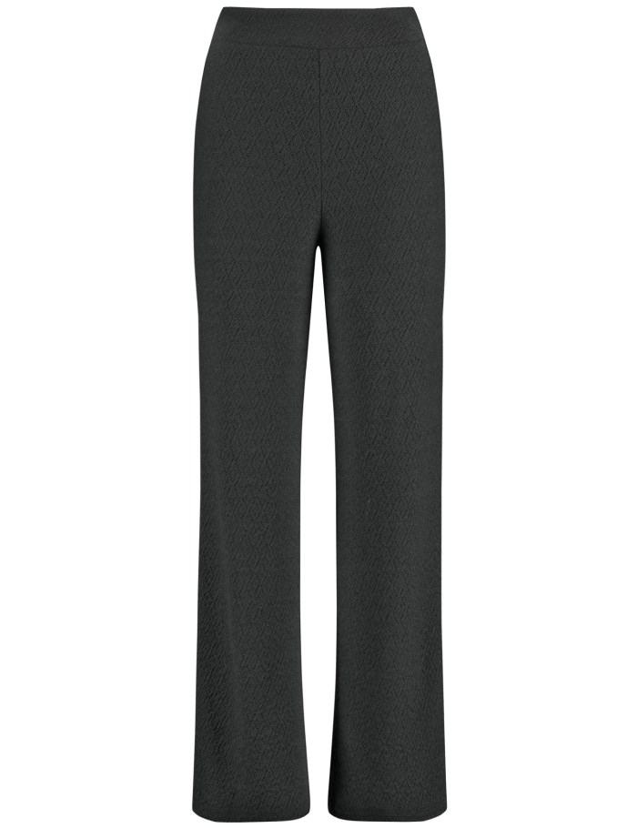 TAIFU Pull on trousers with stretch for comfort Bukser Svarte | NRBI7816