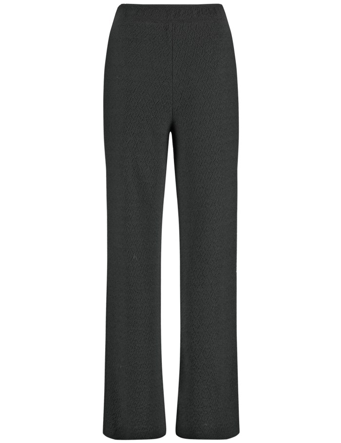 TAIFU Pull on trousers with stretch for comfort Bukser Svarte | NRBI7816