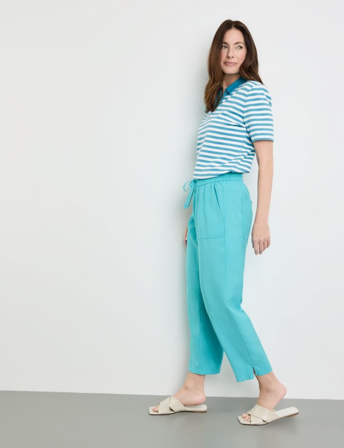 Gerry Weber Pull-on trousers KIA꞉RA RELAXED FIT Bukser Blå | NCDS0115