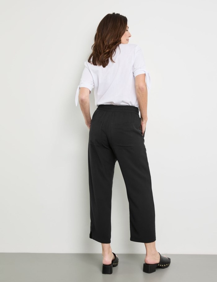 Gerry Weber Pull-on trousers KIA꞉RA RELAXED FIT Bukser Svarte | GAQD3919