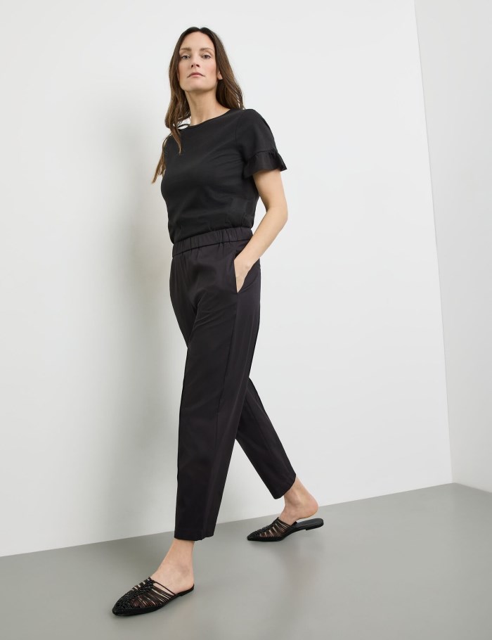 Gerry Weber Pull-on trousers KIA꞉RA RELAXED FIT Bukser Svarte | YEOY2197