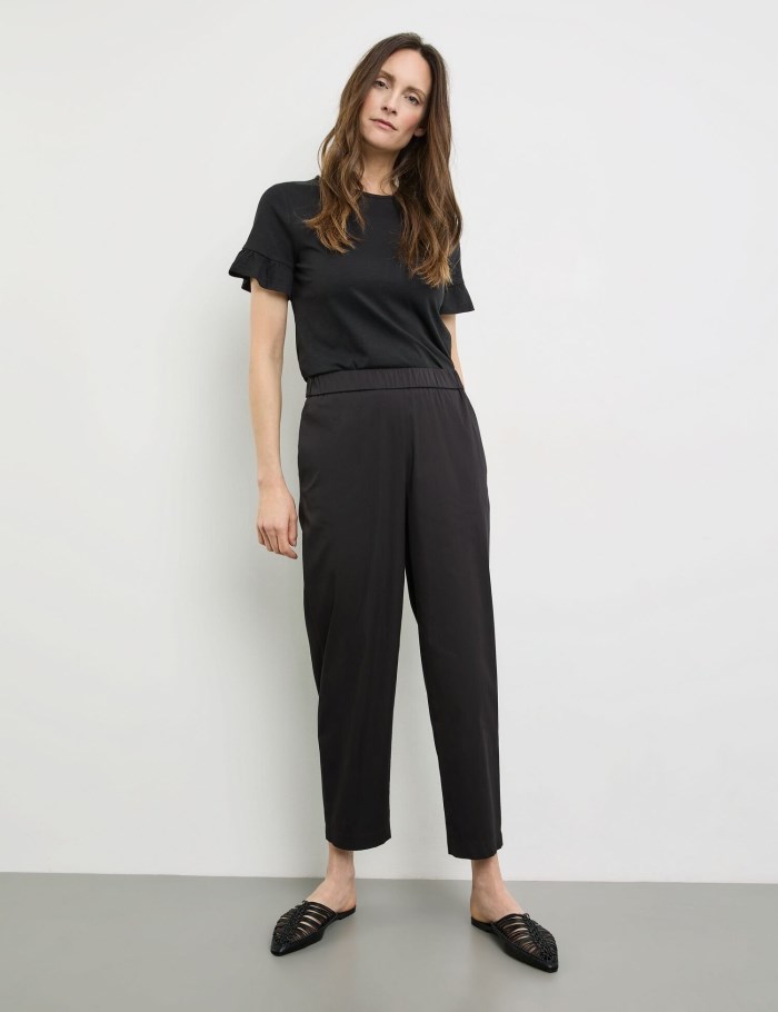 Gerry Weber Pull-on trousers KIA꞉RA RELAXED FIT Bukser Svarte | YEOY2197