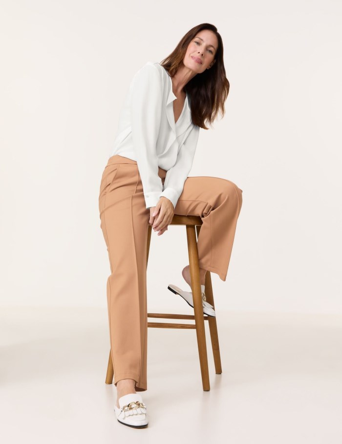 Gerry Weber Pull-on trousers MIR꞉JA WIDE LEG Bukser Brune | EDQB2559