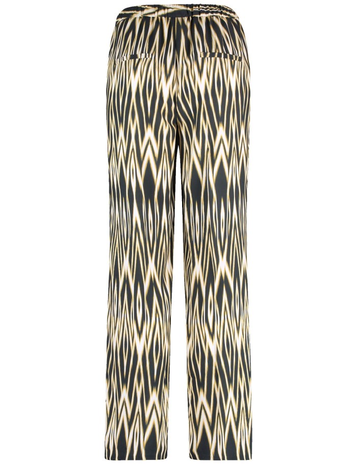 Gerry Weber Pull-on trousers with an ikat print Bukser Multicolor | BMLD9443