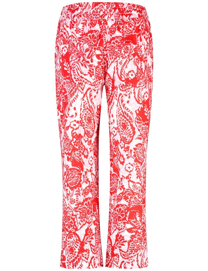 Gerry Weber Pull-on trousers with linen, Easy Fit Bukser Multicolor | XTKL5893