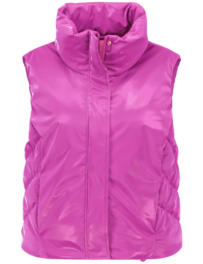 SAMOON Quilted body warmer with a shiny finish Jakker Rosa | ZCFI4785