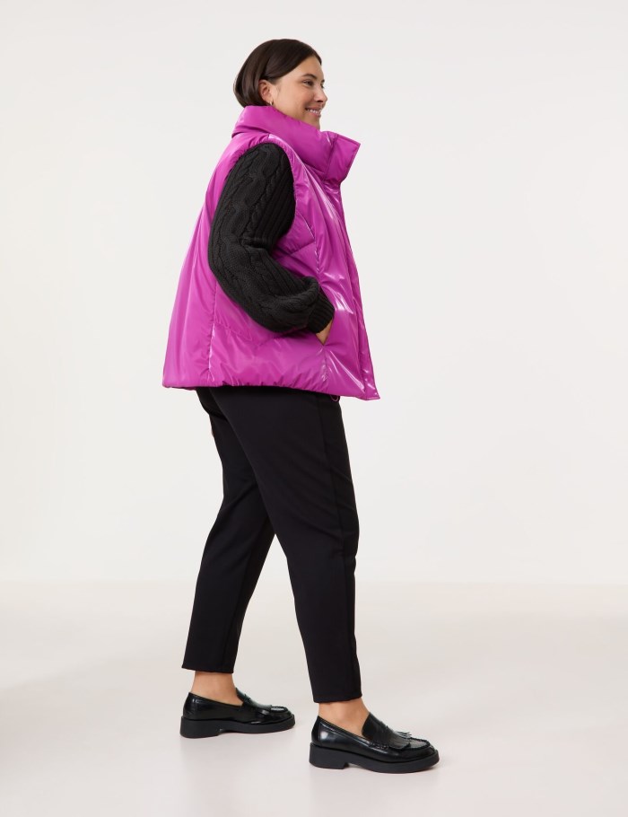 SAMOON Quilted body warmer with a shiny finish Jakker Rosa | ZCFI4785