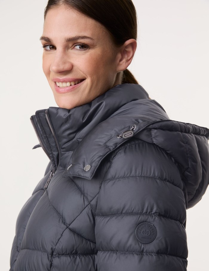 Gerry Weber Quilted coat with a detachable hood Jakker Blå | YRPZ2581