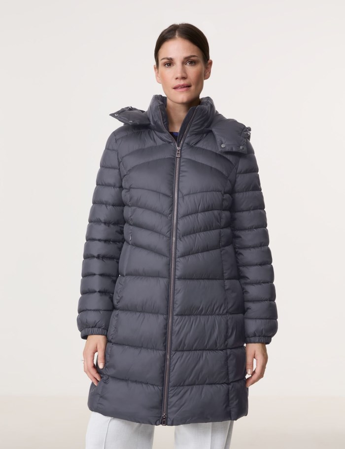 Gerry Weber Quilted coat with a detachable hood Jakker Blå | YRPZ2581