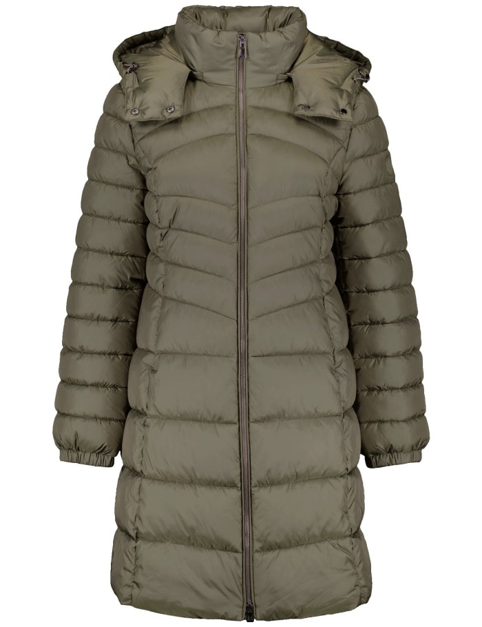 Gerry Weber Quilted coat with a detachable hood Jakker Grønn | TMIF6729