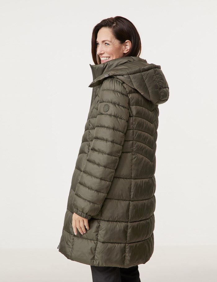 Gerry Weber Quilted coat with a detachable hood Jakker Grønn | TMIF6729