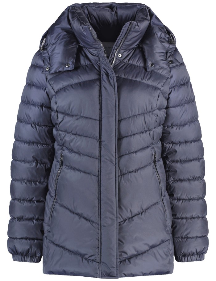 Gerry Weber Quilted jacket with a detachable hood Jakker Blå | LRIZ2110