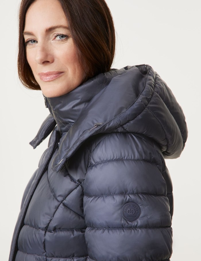 Gerry Weber Quilted jacket with a detachable hood Jakker Blå | LRIZ2110