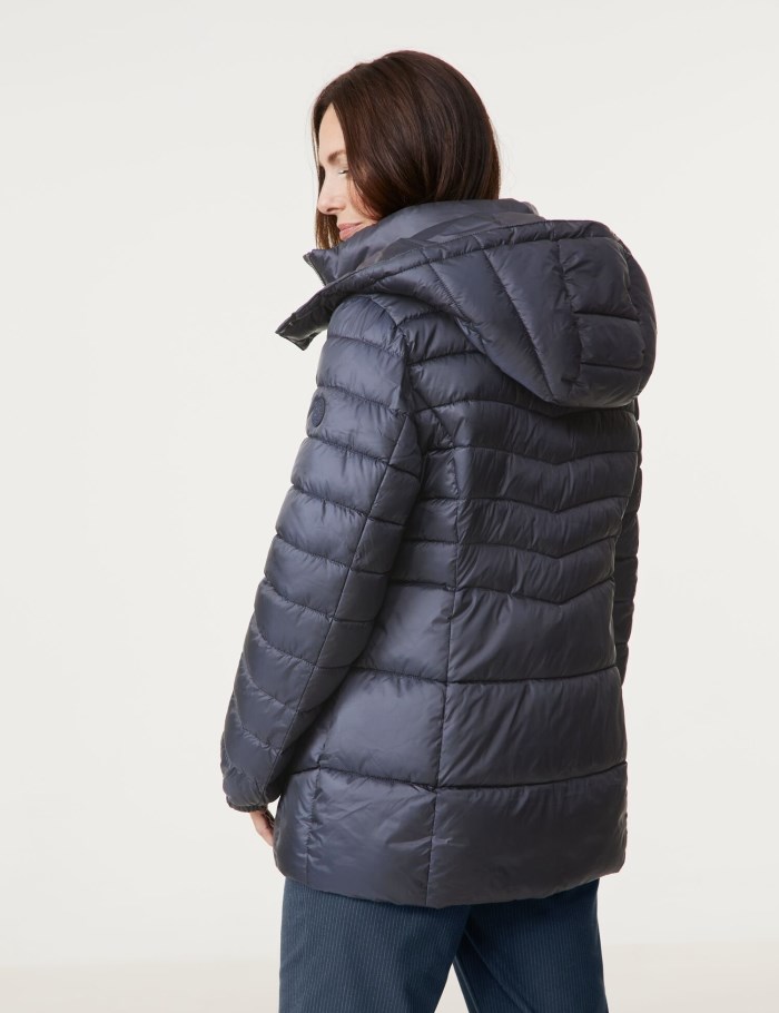 Gerry Weber Quilted jacket with a detachable hood Jakker Blå | LRIZ2110