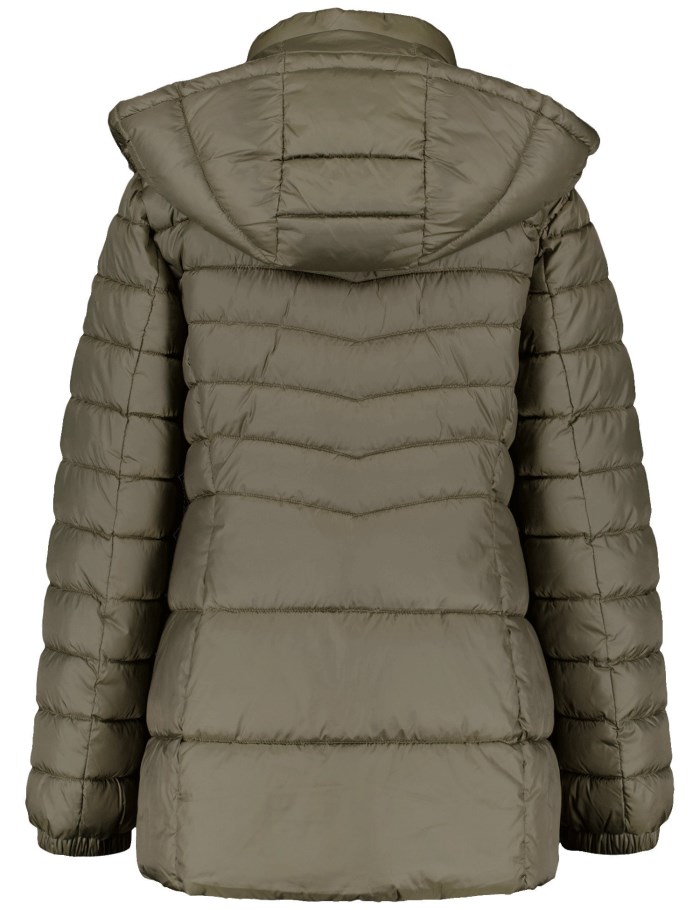 Gerry Weber Quilted jacket with a detachable hood Jakker Grønn | BQXE3429