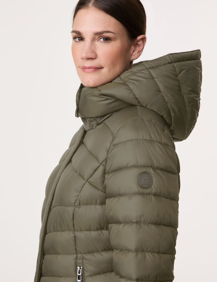 Gerry Weber Quilted jacket with a detachable hood Jakker Grønn | BQXE3429