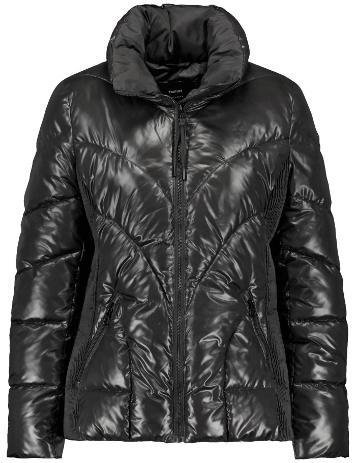 TAIFU Quilted jacket with a shiny finish Jakker Svarte | JECJ7521