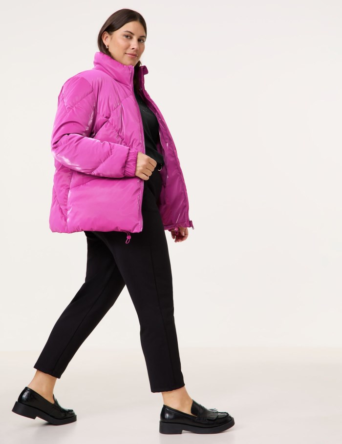 SAMOON Quilted jacket with a shiny finish Jakker Rosa | KZGF3793