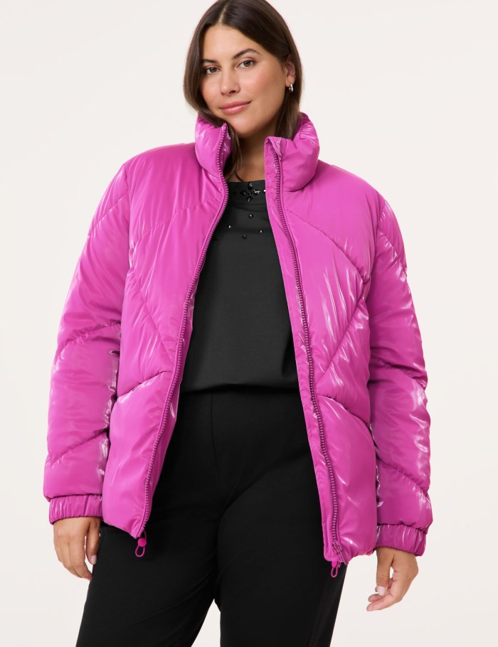 SAMOON Quilted jacket with a shiny finish Jakker Rosa | KZGF3793