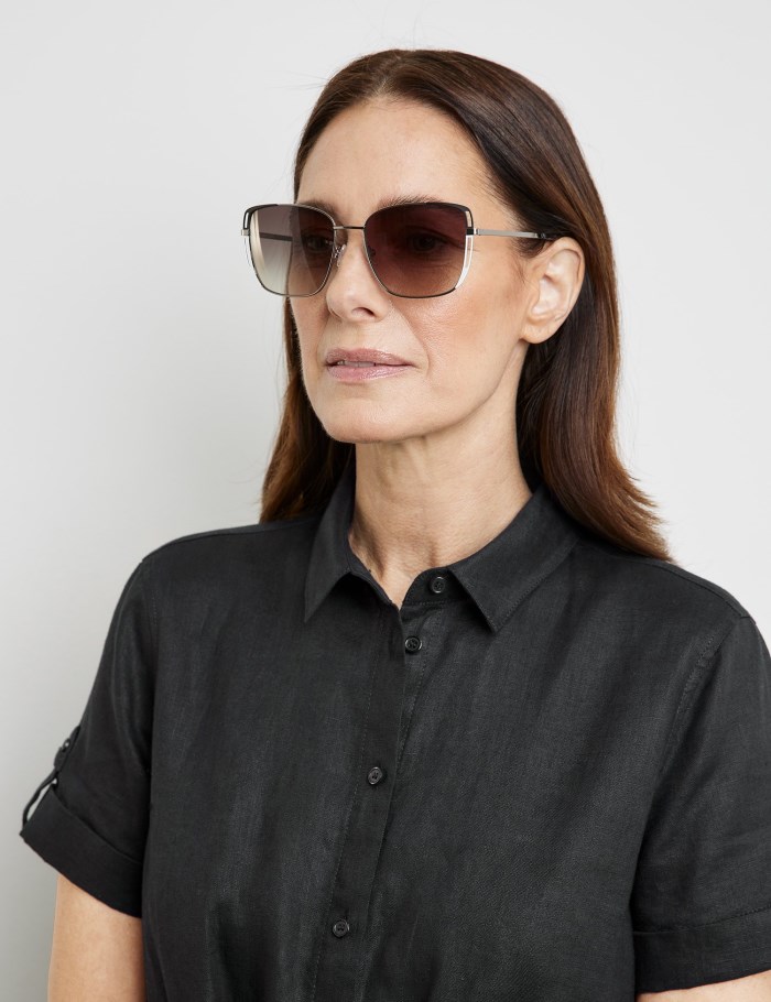 Gerry Weber Retro-style sunglasses Solbriller Svarte | DPZW2304