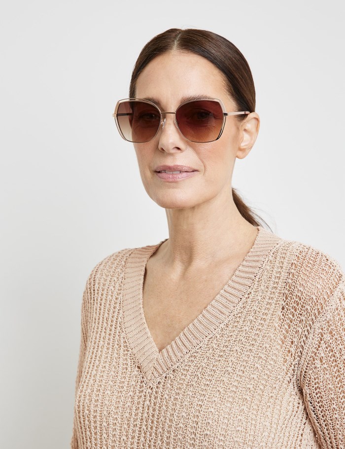 Gerry Weber Retro-style sunglasses Solbriller Gull | CDVM0180